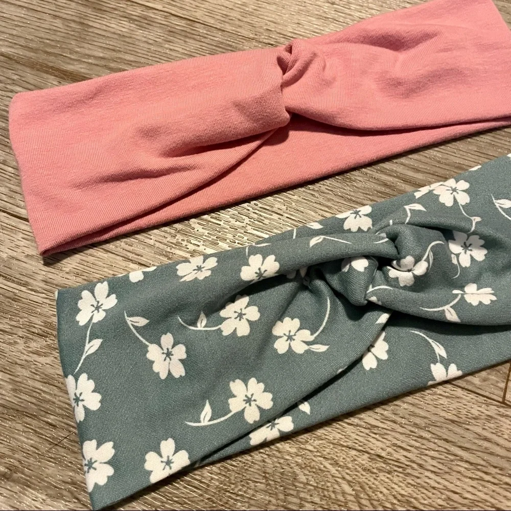 Pastel Spring Floral Wide Twist Headbands NEW